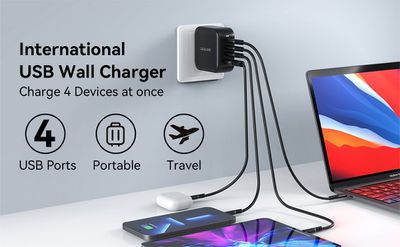 lululook charge 4 devices - هدیه MacRumors: برنده آیفون 14 پلاس و شارژر USB-C چند پورت 100 واتی از Lululook شوید.