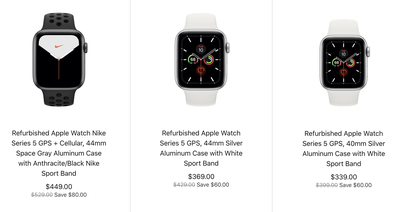 Apple Watch Series 5 Now Available Refurbished - MacRumors