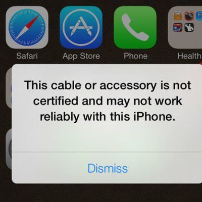 ios 7 unauthorized cable accessory