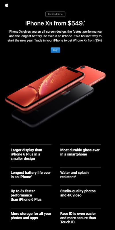 iphone xr email