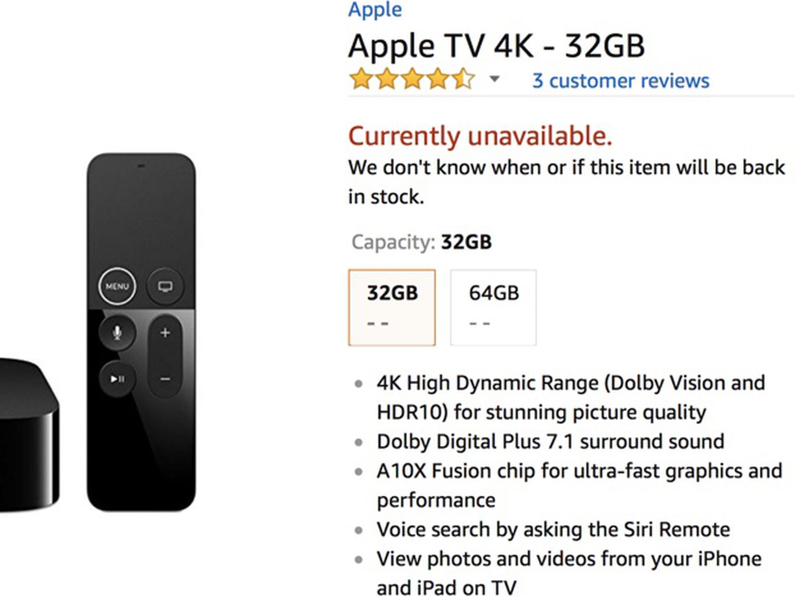 Tårer røveri Klæbrig Amazon to Resume Selling Apple TV and Chromecast - MacRumors