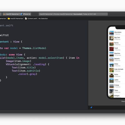 Apple dev tools swift UI screen 06032019