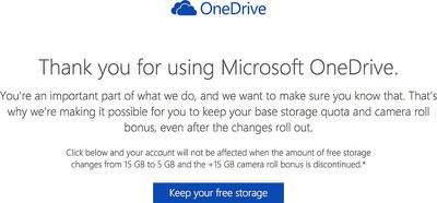 microsoft onedrive storage keep