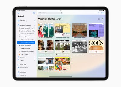 Apple WWDC22 iPadOS16 Safari shared Tab Groups 220606 big