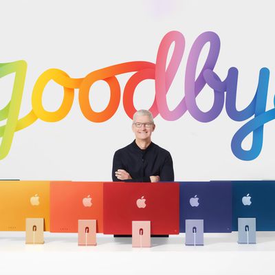 Tim Cook Goodbye in Front of iMacs Feature