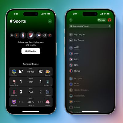 Apple Sports App Preview Feature