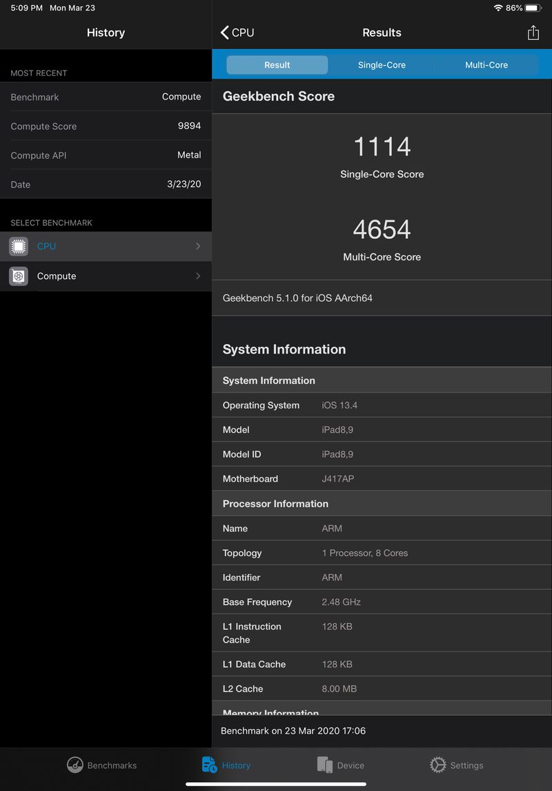 Benchmarks Suggest New Ipad Pro S A12z Chip Is Nearly Identical To A12x In 2018 Ipad Pro 3utools