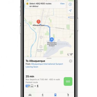 apple maps transit albuquerque