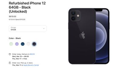 Apple Begins Selling Refurbished iPhone 12 and iPhone 12 Pro