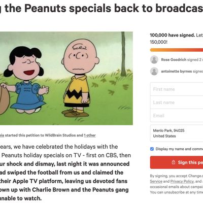 peanutsspecialsappletvpetition